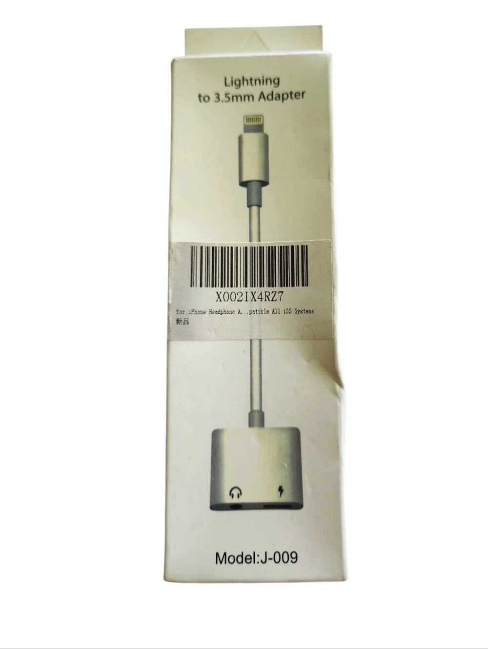 2 IN 1 Headphone Adapter Jack Lightning to 3.5mm AUX Cord Splitter for iPhone